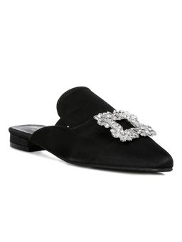 Rag & Co - Embellished Black Mules