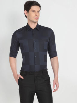 Arrow Newyork - Point Collar Patterned Dobby Shirt