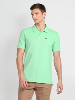 Arrow Sports - Short Button Placket Solid Polo T-Shirt