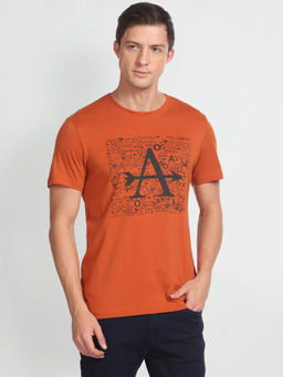 Arrow Sports - Typographic Print Cotton T-Shirt