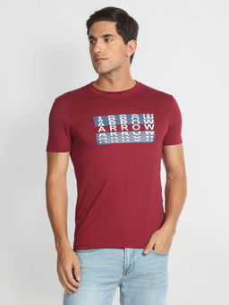 Arrow Sports - Brand Print Cotton T-Shirt