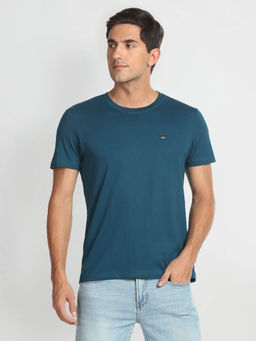 Arrow Sports - Solid Crew Neck Cotton T-Shirt
