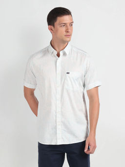Arrow Sports - Abstract Print Twill Casual Shirt