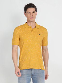 Arrow Sports - Compact Cotton Graphic Print Polo T-Shirt
