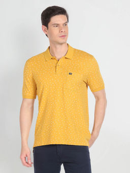Arrow Sports - Compact Cotton Graphic Print Polo T-Shirt