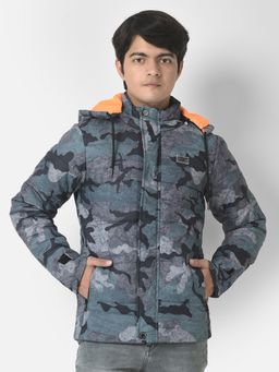CRIMSOUNE CLUB - Boys Grey Padded Camouflage Jacket