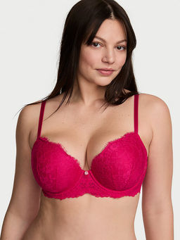 Victoria's Secret - Dream Angels Lace Lightly Lined Classic Coverage Demi Bra Pink
