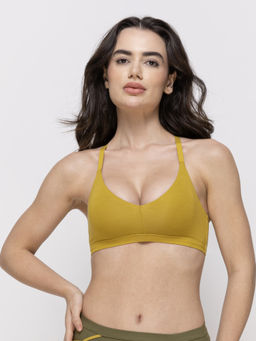MIEZ - Racerback Non-Padded Bralette Mustard