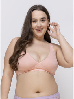 MIEZ - Removable Cup Plunge Padded Bralette Pink