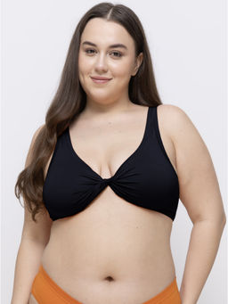 MIEZ - Twisted Reversible Non-Padded Bralette Black