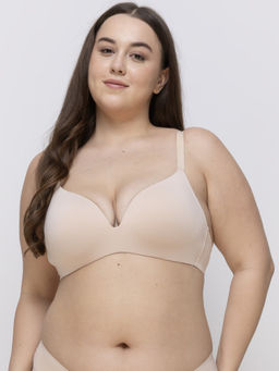 MIEZ - Seamless Uni-Padded Bra Beige