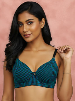 Shyaway - By Susie Costal Blue Chic Wirefree 3/4Th Coverage Seamed Multiway Padded Bra