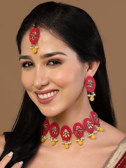 PANASH - Gold-Plated Stone-Studded Jewellery Set