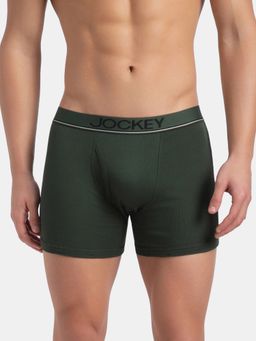 Jockey - 8009 Men Cotton Solid Boxer Brief - Deep Forest