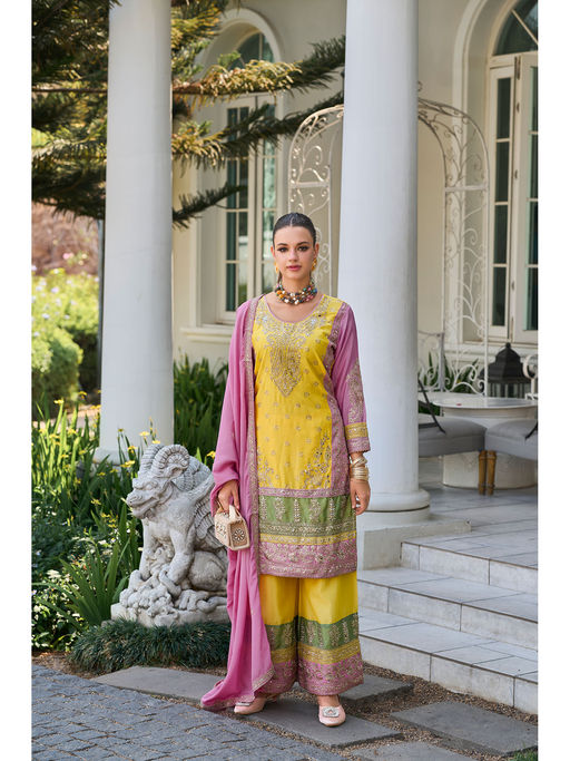 Buy Autumnlane Naval Amber Full Heavy Work Premium Suit Set Online