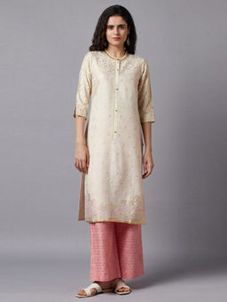 Aurelia - White Floral Printed Kurta