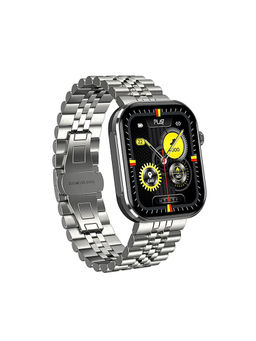 PLAY - Silver Playfit Dial4S Steel Strap Smart Watch