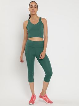Wear Jukebox - Zen Bra and Leggings High-Rise Crop 18 Green (Set of 2)