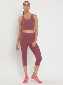 Wear Jukebox - Zen Bra and Leggings High-Rise Crop 18 Pink (Set of 2)