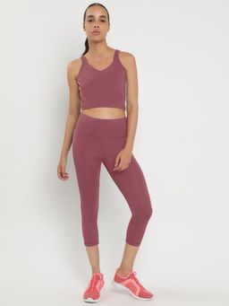 Wear Jukebox - Zen Bra and Leggings High-Rise Crop 21 Pink (Set of 2)