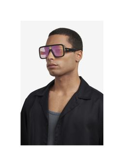 CARRERA - Unisex Violet Lens Black Crystal Square Sunglasses with 100% UV Protection (62)