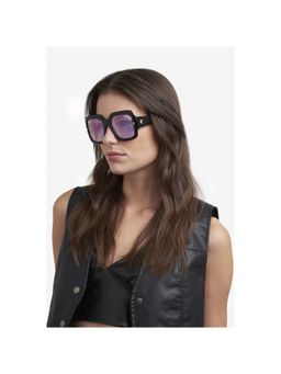 CARRERA - Womens Pink Lens Black Square Sunglasses with 100 UV Protection (54)