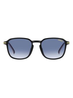 CARRERA - Mens Blue Lens Black Rectangular Sunglasses with 100% UV Protection (53)