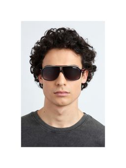 CARRERA - Mens Grey Lens Black White Red Square Sunglasses with 100% UV Protection (64)