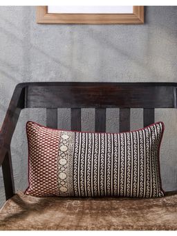 Fabindia - Red Revati Printed Cotton Viscose Cushion Cover