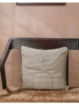 Fabindia - Beige Revati Printed Cotton Viscose Cushion Cover