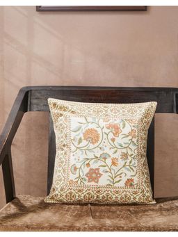 Fabindia - Orange Seher Printed Cotton Cushion Cover