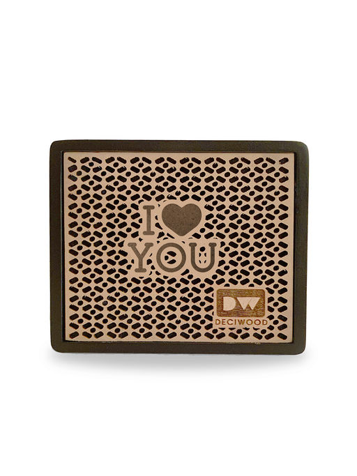 DECIWOOD Clef Portable, Bluetooth 5.0 Wooden Body 10W Wireless Speaker-Black