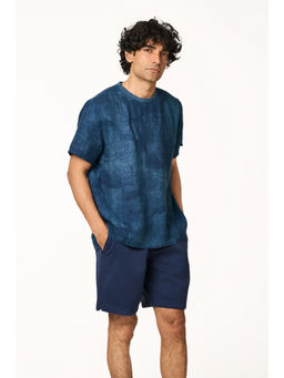 TERRA LUNA - Blue Pico Linen T-Shirt