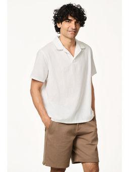 TERRA LUNA - White Cata Polo T-Shirt