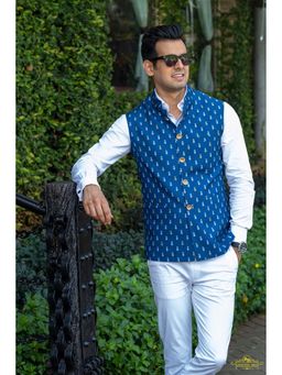 Spring Break - Pineapple Punch Mandarin Neck Nehru Jacket
