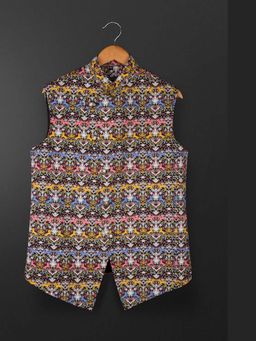 Spring Break - Colour Me Wild Multi Coloured Printed Nehru Jacket