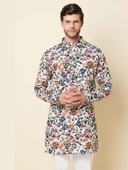 Spring Break - Corsica Multi Coloured Mandarin Neck Kurta
