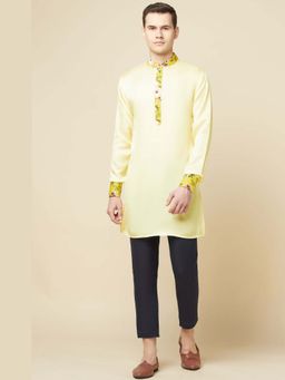 Spring Break - Lemon Yellow Kurta with Print Detail