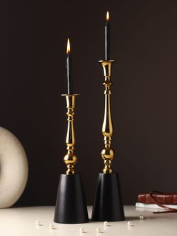 De Maison Decor - Gold The Valora Candle Holders (Pack of 2)