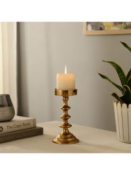 De Maison Decor - Ebon Whisper Gold Candle Holder