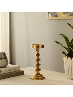 De Maison Decor - Ebon Whisper Gold Candle Holder