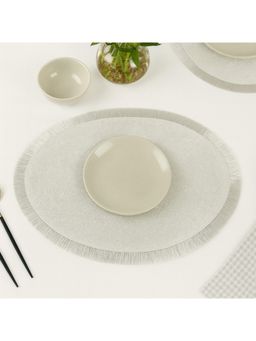 VIVALUXORA - Frill Magic Silver Table Placemats (Pack of 6)