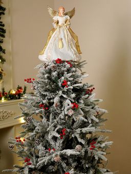 Little Surprise Box - Big Gold Angel Standing Tree Topper for Christmas Tree Decor