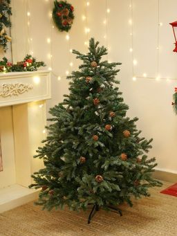 Little Surprise Box - Green Long Dense Pinecone Christmas Tree