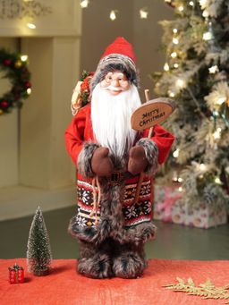 Little Surprise Box - Dark Maroon Wooden Signage Santa Christmas Decor