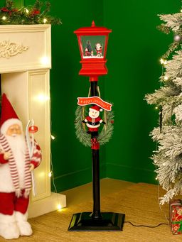 Little Surprise Box - Red Santa with Snowfall Lamp Post