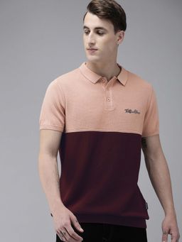 The Bear House - Ardor Edition Men Colour Blocked Flat Knit Polo