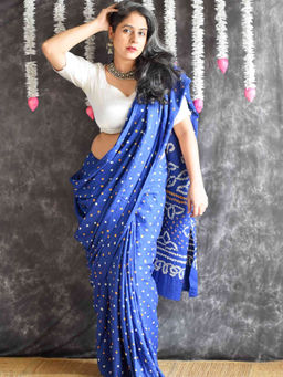 Sundarii - Sundari Ambar rasiya - Bandhej Saree with Unstitched Blouse