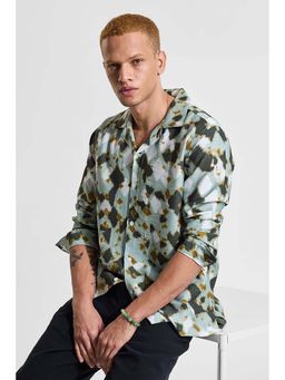 Snitch - Men Blue Printed Shirt