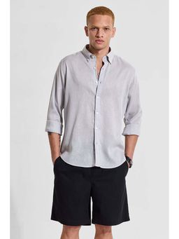 Snitch - Men Grey Solid Shirt
